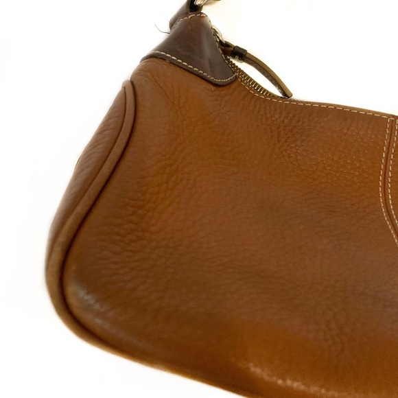 •SOLD•DOONEY & BOURKE Pebbled Brown Leather Shoulder Bag - Picture 2 of 9